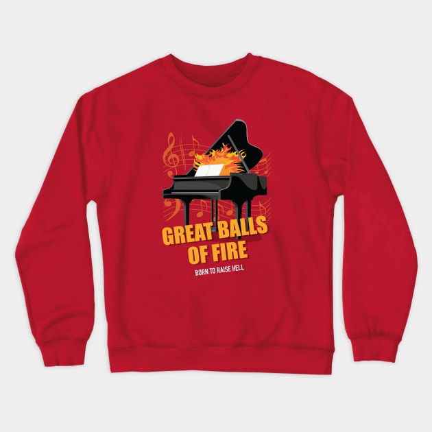 Great Balls of Fire - Alternative Movie Poster Crewneck Sweatshirt by MoviePosterBoy